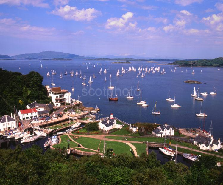 Crinan Harbour With Yachts West Highland Week