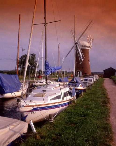 Horsey Staithe Nr Horsey Windpump Norfolk Broads