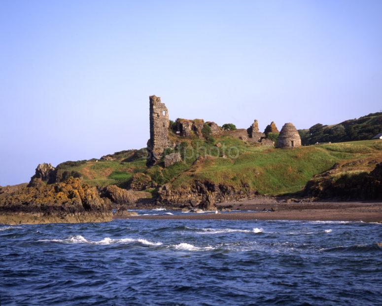 Unusual View Of Dunure Castle Ruins 12th Cent Nr Dunure Ayrshire Firth Of Clyde