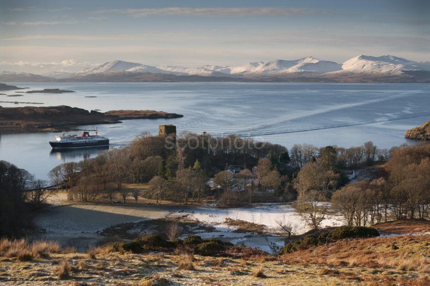 DSC 0003 Isle Of Mull Passes Dunollie In Winter