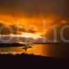 Winter Sunset View Looking South West Towards Castle Stalker From Appin Argyll