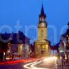 Night Time View In Berwick Upon Tweed With Tolbooth