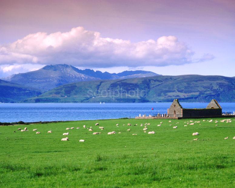 Towards Arran From Skipness Chapel Kintyre