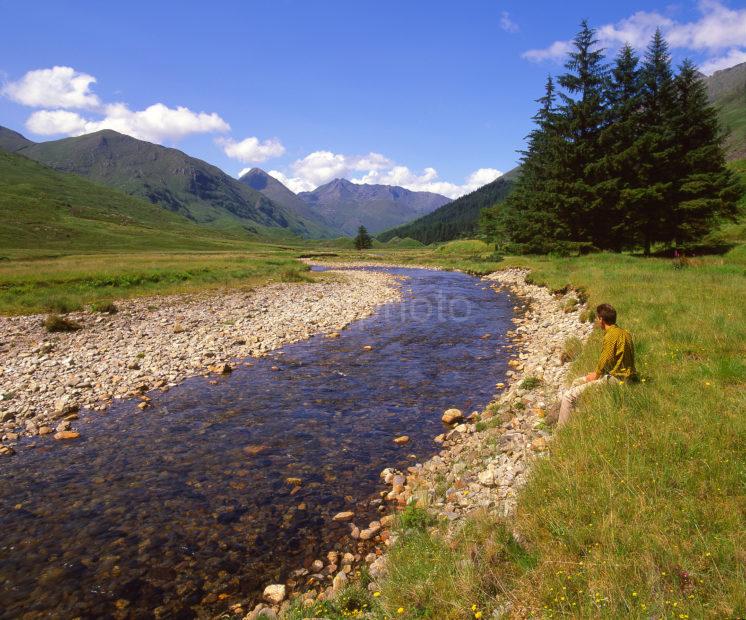 Summer Scene In Glen Shiel North West Highlands