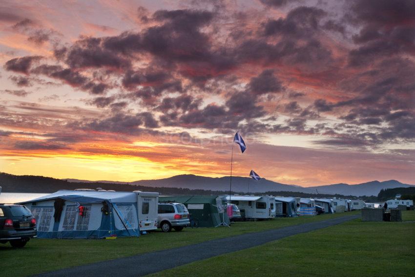 DSC 6403 Sunset Over Caravan Park Benderloch Argyll