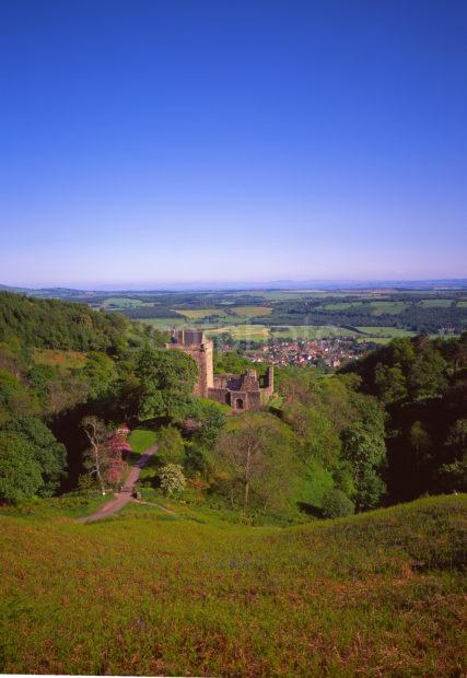 A Beautiful Summer Scene In Dollar Glen With Castle Campbell And Dollar Village In View Dollar Ochils Clackmannanshire