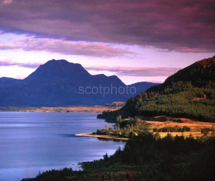 Loch Maree Evening Light With Ben Slioch Wester Ross