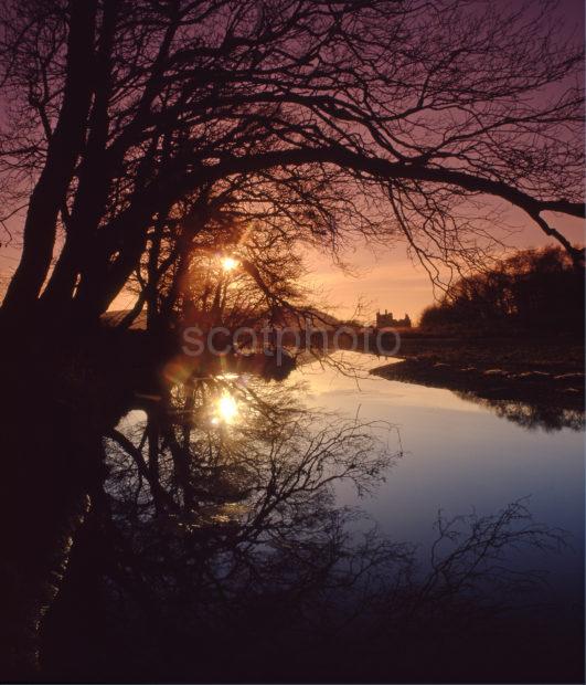 Sunset Kilchurn Castle Argyll