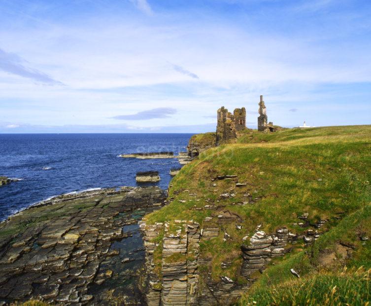 Castles Girnigeo And Sinclair Nr Wick