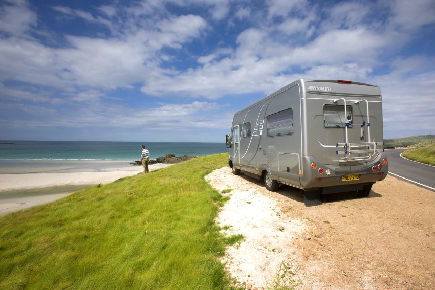 Tourist With Mobile Home On Barra