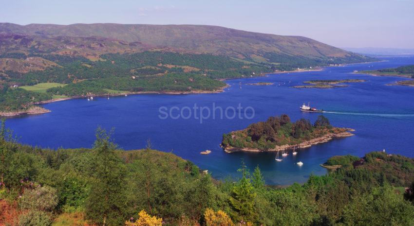 Kyles Of Bute With Cal Mac Ferry Towards Colintrive