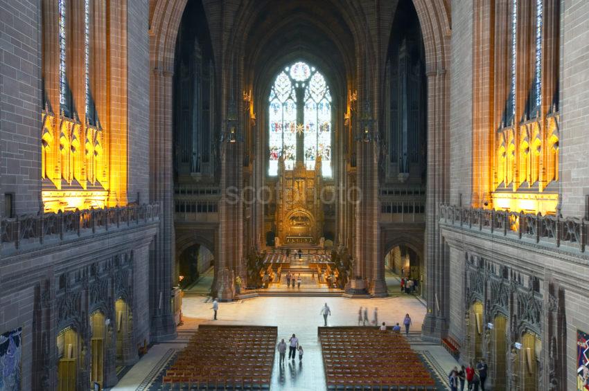 3534 Interior Of Liverpool Anglican Cathedral From Bridge