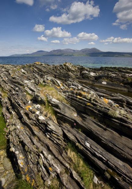 Rocks And Arran From Kintyre