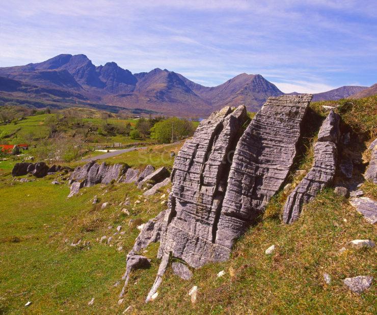 Rugged Scenery Around Loch Slapin Towards The Mountain Of Blaven Isle Of Skye