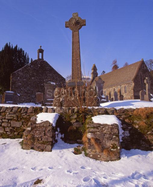 Winter View Of Balquhidder Church Where Rob Roys Grave Is Located Stirling Trossachs