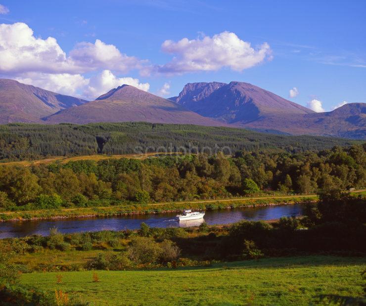 View Towards The Caledonian Canal And Ben Nevis Lochaber West Highlands