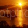 Starburst Sunset Over Castle Stalker And Morvern Hills From Appin