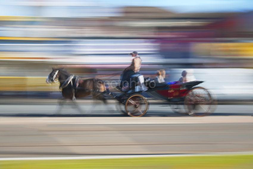 Horse And Carraige At Speed