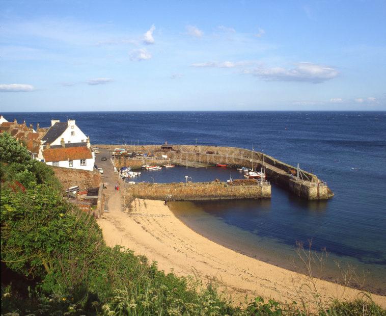 Crail Harbour And Beach Firthof Forth Fife Scotland