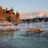 DSC 0264 Kilchurn Castle From Icy Shore Of Loch Awe With Ben Lui Argyll