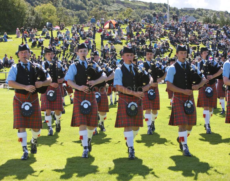 Oban Pipe Band At Highland Games