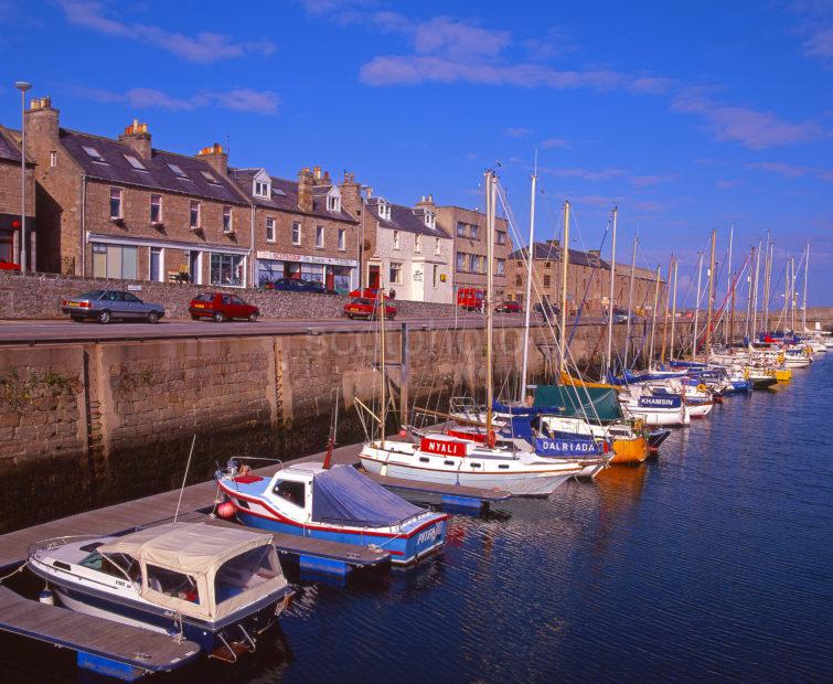 A Colourful Summer Scene In Lossiemouth Harbour Situated On The Morayshire Coast North East Scotland