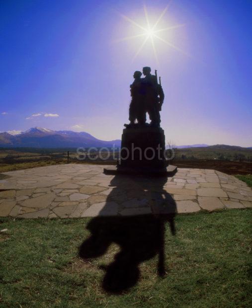 Silhouette Of The Commando Memorial Spean Bridge Full Image