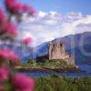 A Colourful Summer View Towards Eilean Donan Castle On The Shore Of Loch Duich