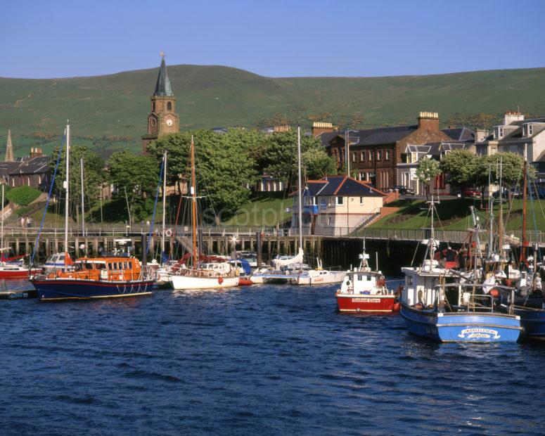 Summer View Of Girvan Town And Harbour South Ayrshire Coast