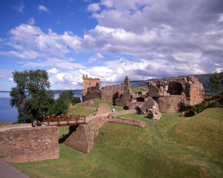 Urquhart Castle Ruins On Loch Ness From Moat