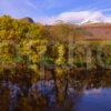 Peaceful Autumn Reflections On The River Lochy Towards Ben Lawers Near Killin Perthshire