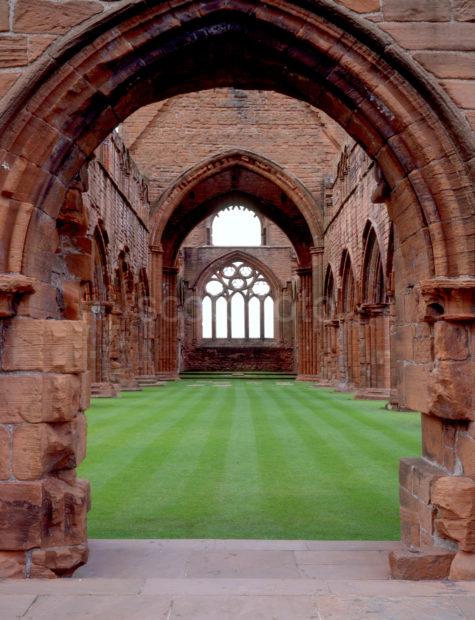 Interior Sandstone Ruins Of Sweetheart Abbey