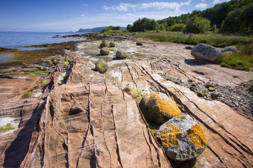 Tertiary Sandstone And Glacial Erratics Island Of Arran