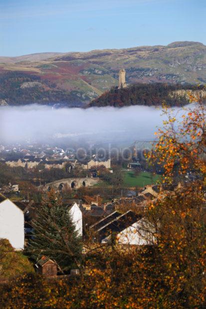 Portrait Autumn Misty View From Stirling Castle