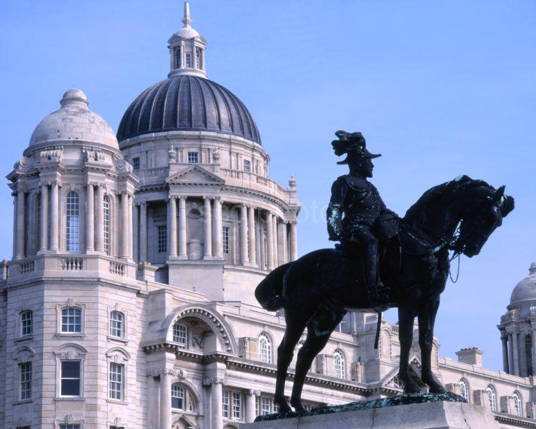 Building And Statue Liverpool Seafront