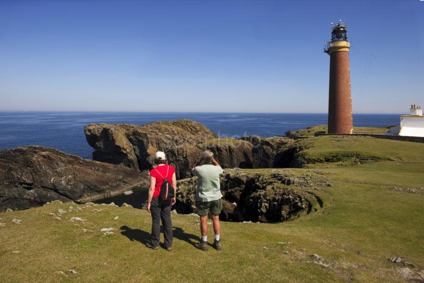 DSC 9429 Tourist Enjoyig The View At The Butt Of Lewis