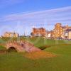 Traditional View Of The Old Course In St Andrews With That Famous Bridge Fife