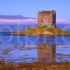 Misty View Of Castle Stalker And The Morvern Hills Appin Argyll