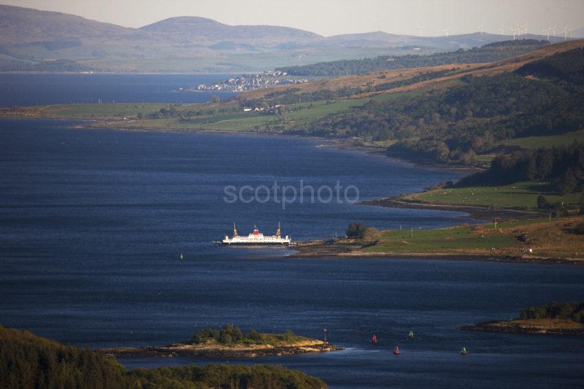 Towards Coastline Of Bute With Ferry From Kyles Of Bute