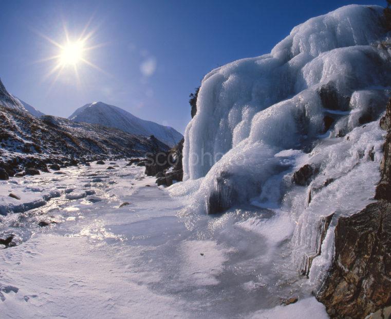 Ice Waterfall Glen Etive Argyll