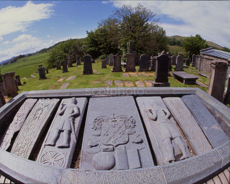 Medieval Sculptured Tomb Stones At Kilmartin Churchyard Argyll