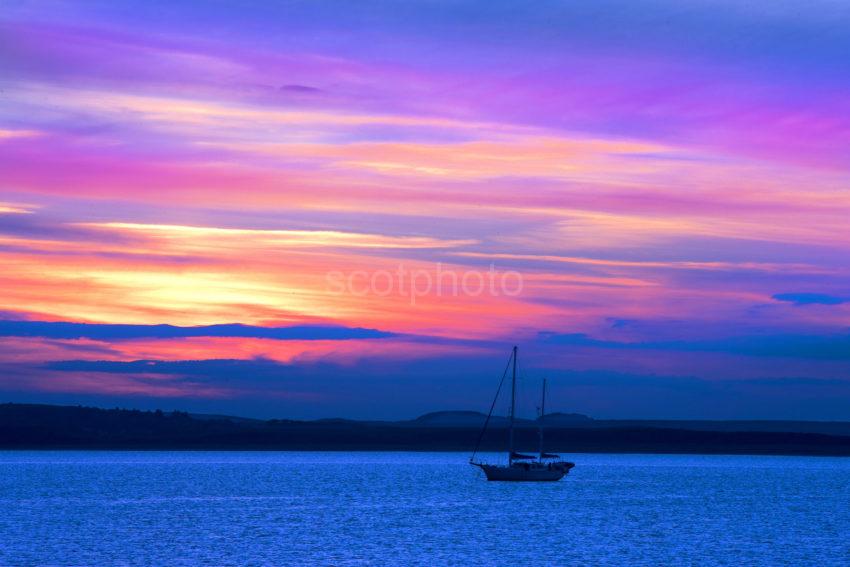 Sunset Over Loch Indaal From Bowmore Islay