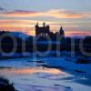 I5D0374 Sunset Silhouette Kilchurn Castle Loch Awe Nr Dalmally Argyll