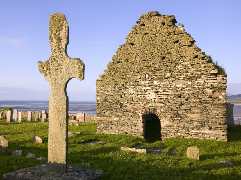 I5D0642 Ancient Cross At Kilnave Chapel Loch Gruinart