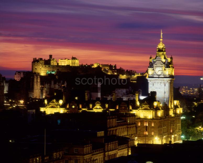 Edinburgh At Night From Calton Hill