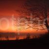 Sunset Silhouette Over Linlithgow Loch West Lothian