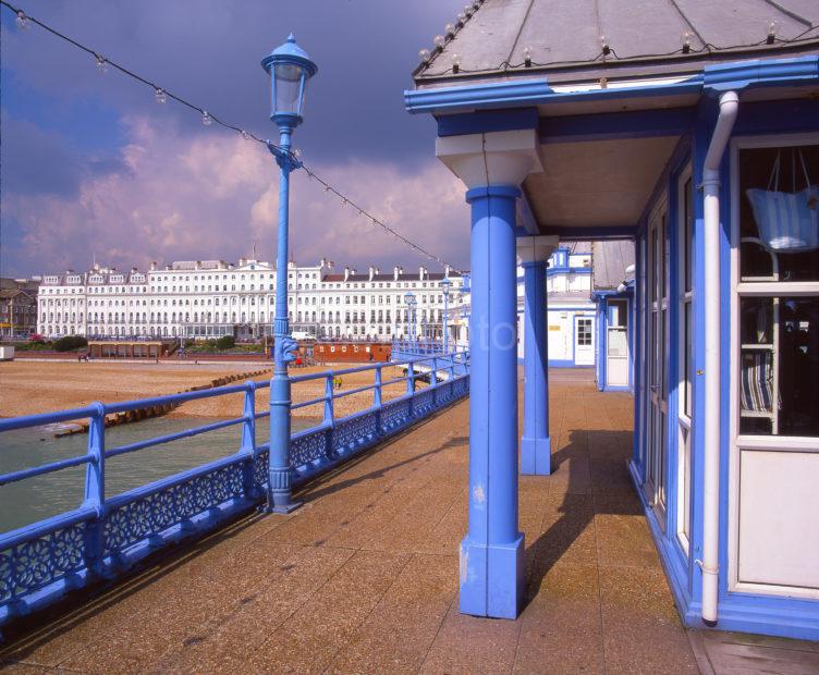 A Colourful Scene From The Pier At Eastbourne Towards The Seafront Sussex