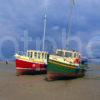 Fishing Boats Beached At Low Tide River Mersey NrNew Brighton