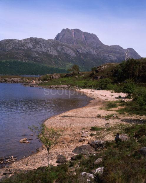 Great View Of Ben Slioch From The Shore Of Loch Maree