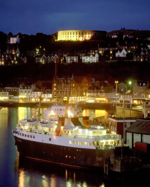 Oban In The Late 70s With MV Caledonia At The Pier